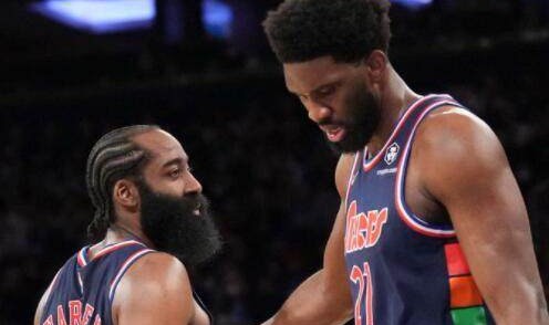 哈登高效三双恩比德罚麻了 76人继续交易后蜜月期